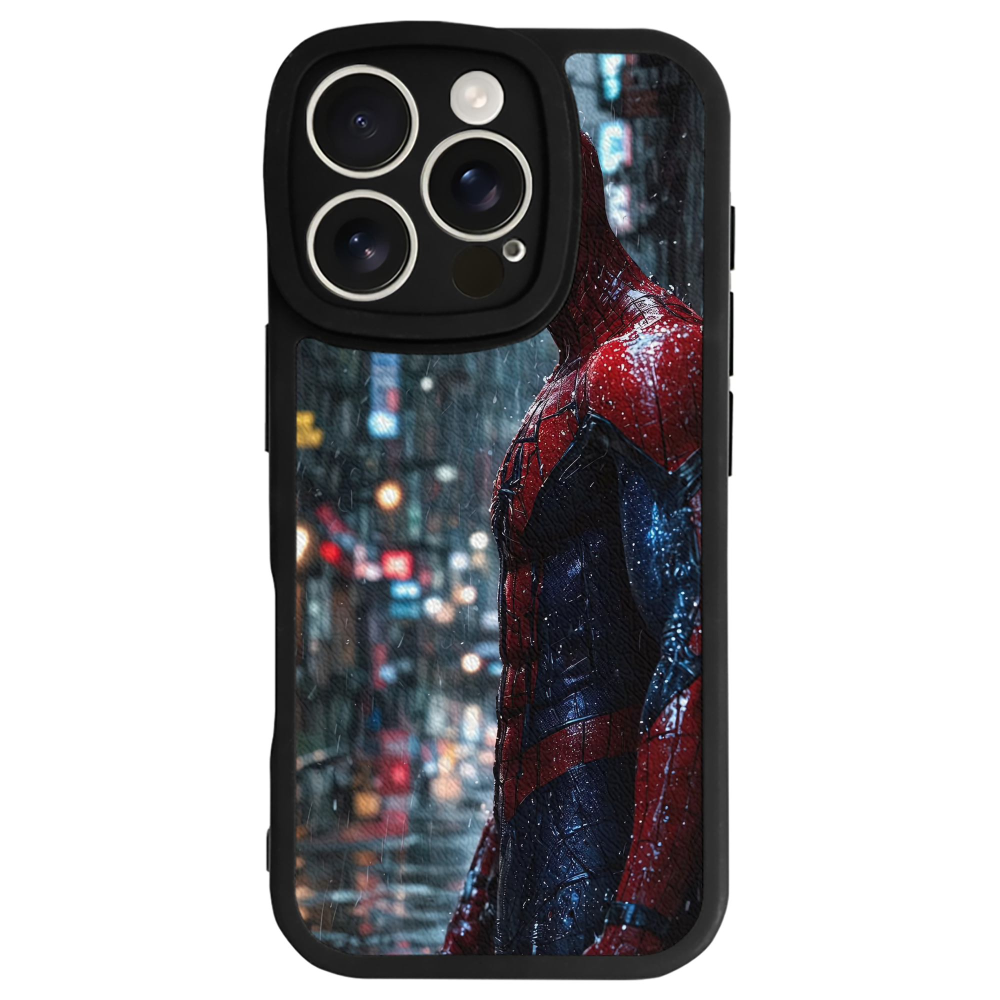 Spider Man スパイダーマン 【iPhone 16シリーズ対応】シリコンスマホケース（レザー調） 材質：シリコン